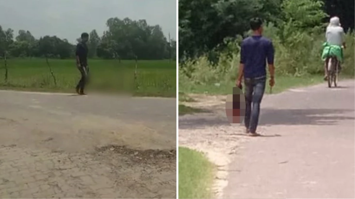 Elinde kız kardeşinin kesik kafası ile caddede yürüdü