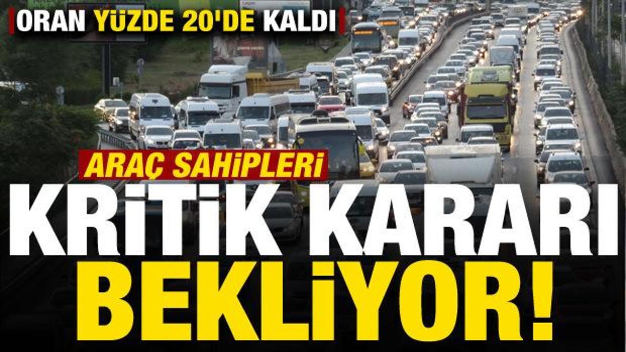 Araç sahipleri kritik kararı bekliyor, oran yüzde 20’de kaldı…