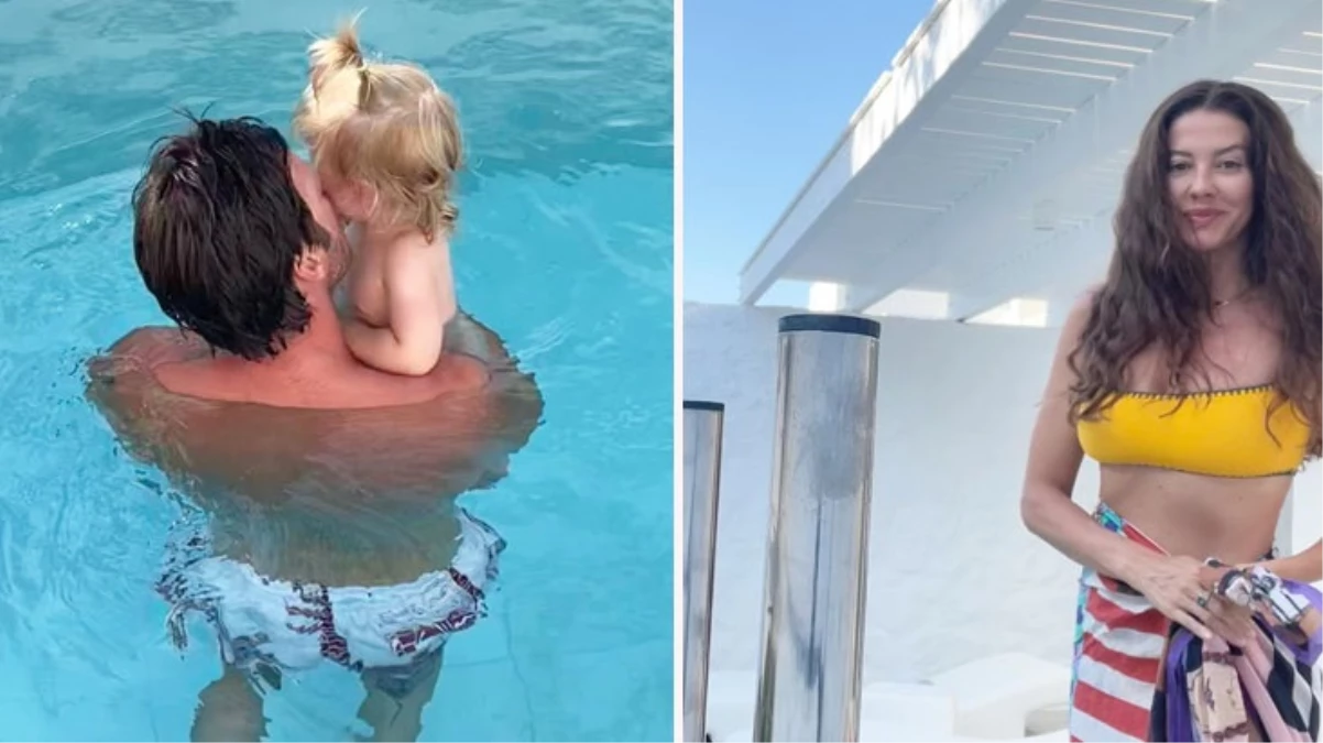 Başak Dizer’in kadrajından Kurt Efe ve Kıvanç Tatlıtuğ’un havuz keyfi