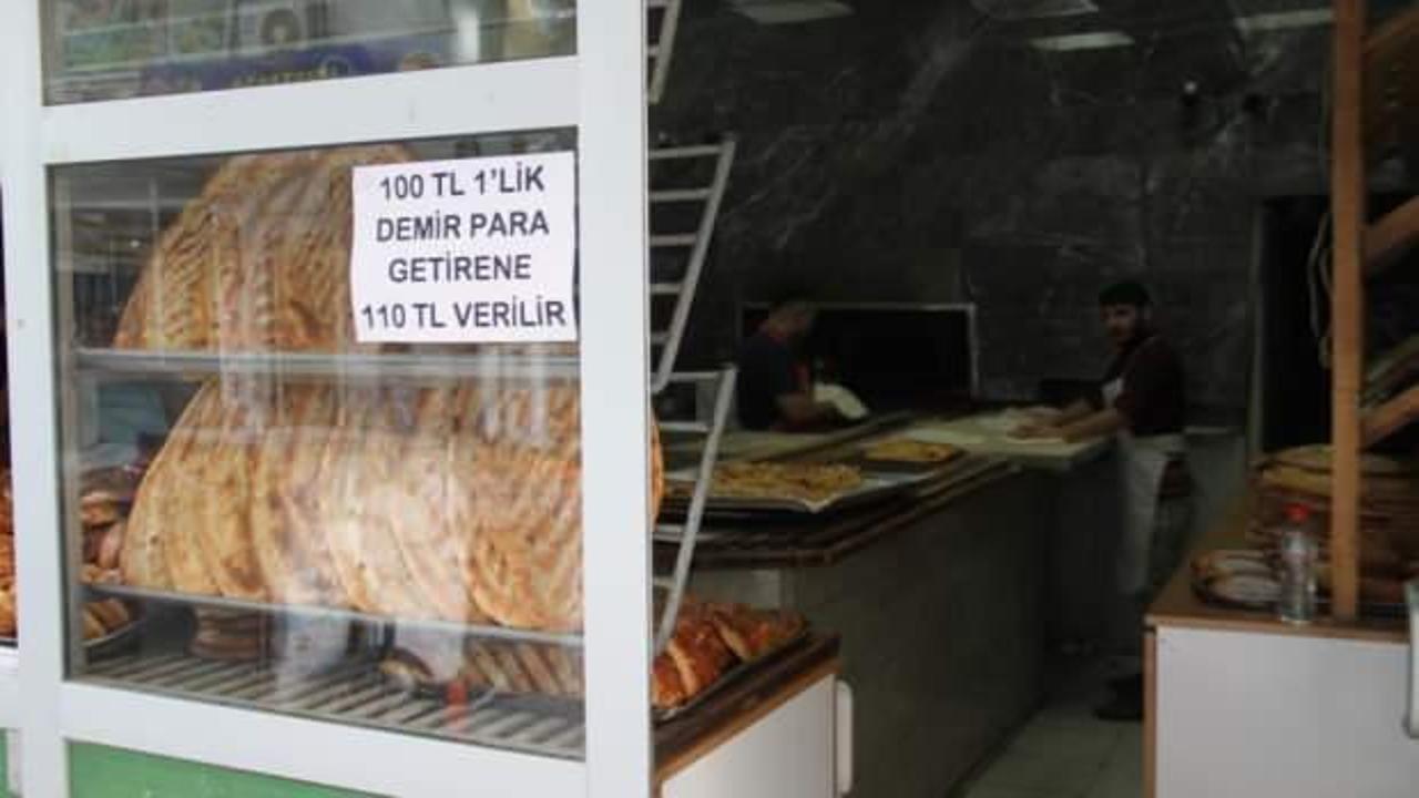 100 lira madeni para getirene 110 lira veriyor