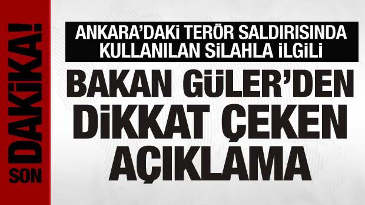 Bakan Güler’den terör saldırısıyla ilgili açıklama