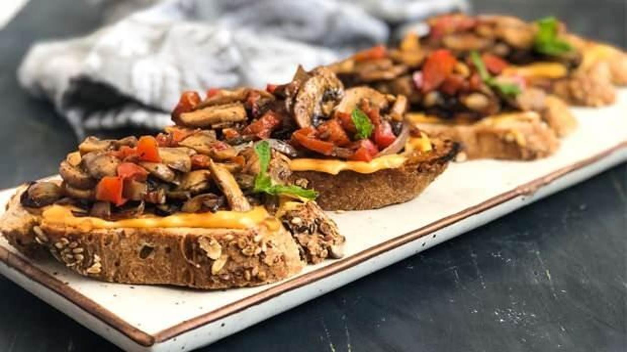 Basit ama lezzetli bir meze: Mantar Bruschetta tarifi, nasıl yapılır?