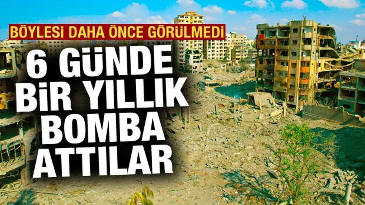 Gazze’ye 6 günde atılan bombayı, ABD Afganistan’a bir yılda atmıştı