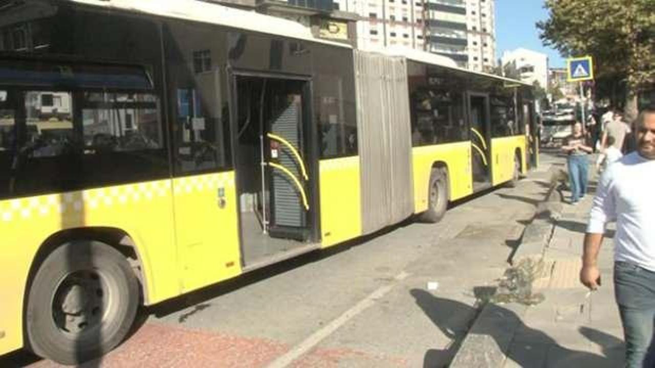 İETT otobüsünde yangın paniği