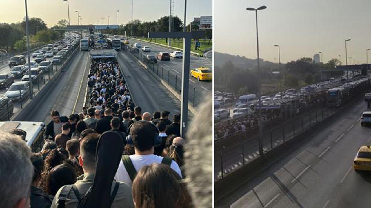 İstanbul’da sabah çilesi! Metrobüse binmek hayal oldu