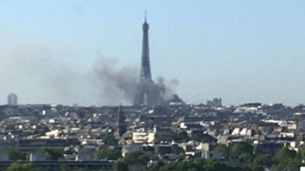 Paris’te Eyfel Kulesi yakınında yangın çıktı