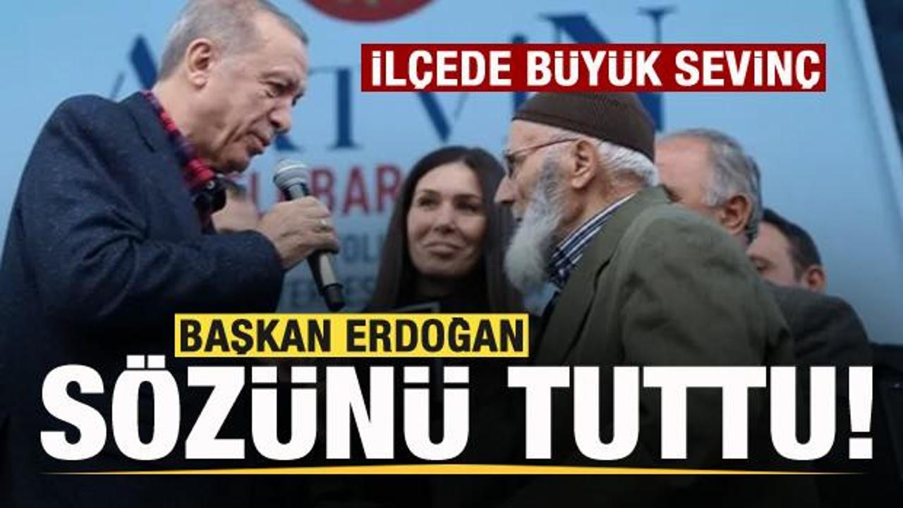 Başkan Erdoğan sözünü tuttu! İlçede büyük sevinç