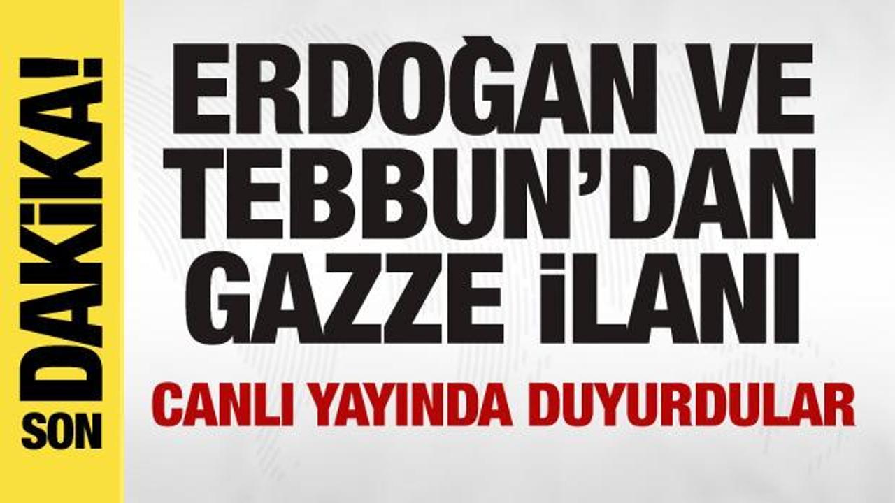 Cezayir’de Başkan Erdoğan ve Tebbun’dan Gazze ilanı! Canlı yayında duyurdular