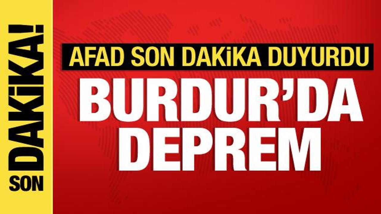 Son dakika: Burdur’da 4,4 büyüklüğünde deprem