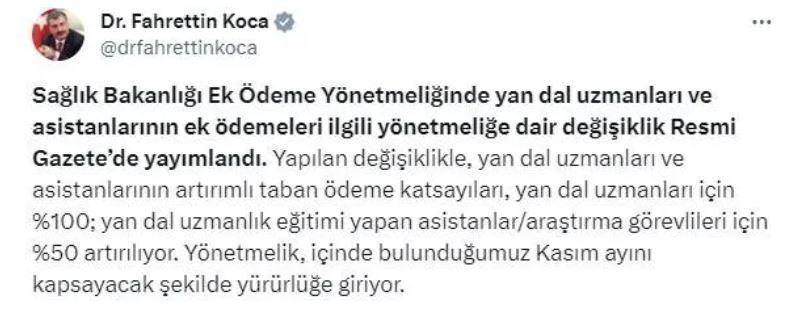 Ek Ödeme Yönetmeliği Resmi Gazete'de yayımlandı