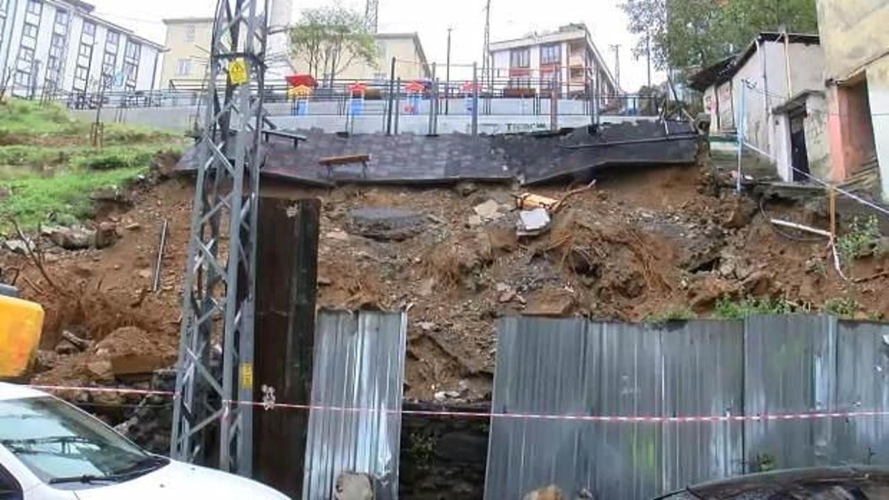 Eyüpsultan’da çocuk parkında toprak kaydı