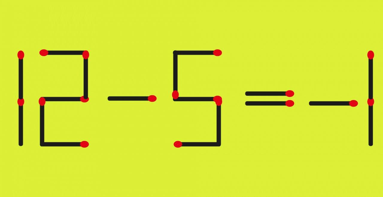 Kibrit çöpü bulmacası #6: 30 saniye içerisinde sadece iki kibrit çöpünü hareket ettirerek denklemi düzenleyebilir misiniz?