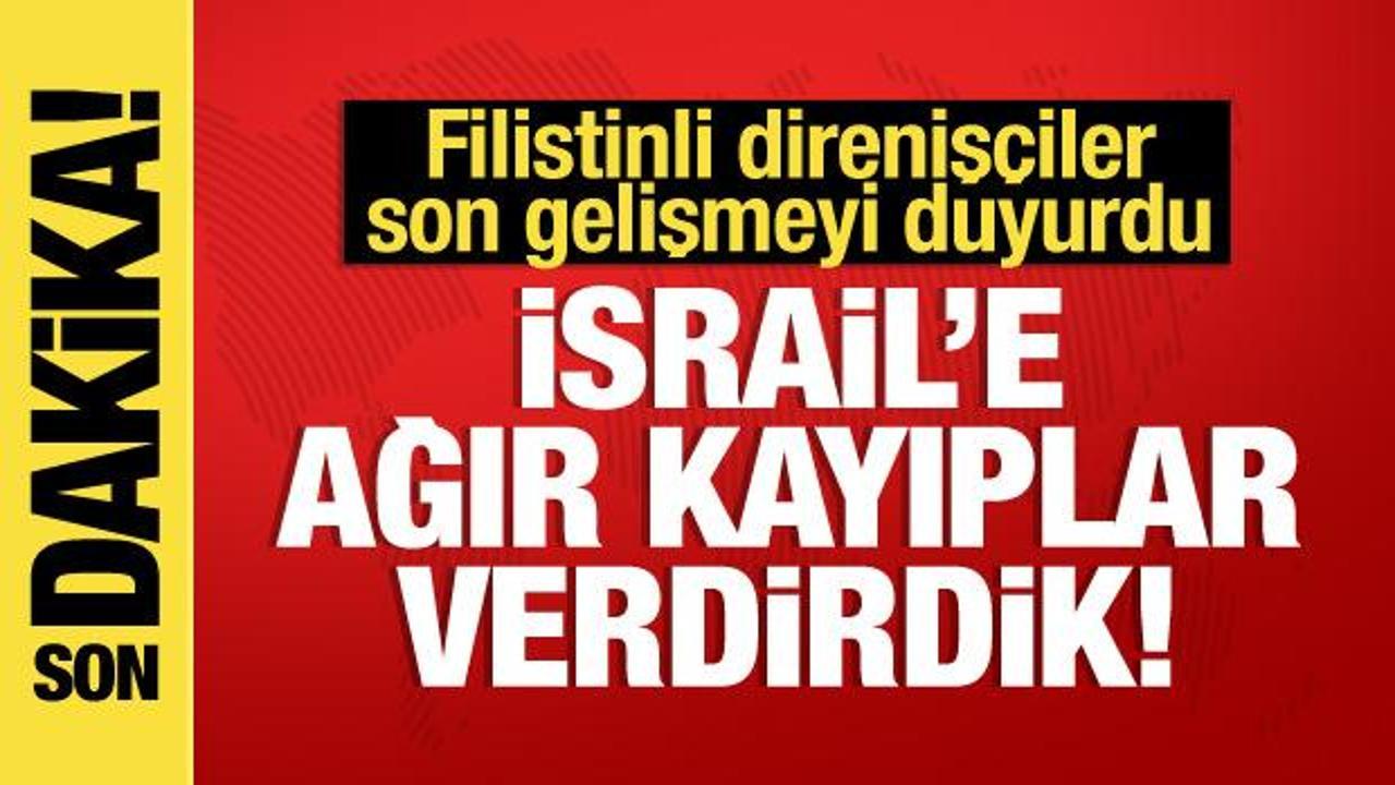 Gazze’de şiddetli çatışmalar! “İsrail’e ağır kayıplar verdirdik”