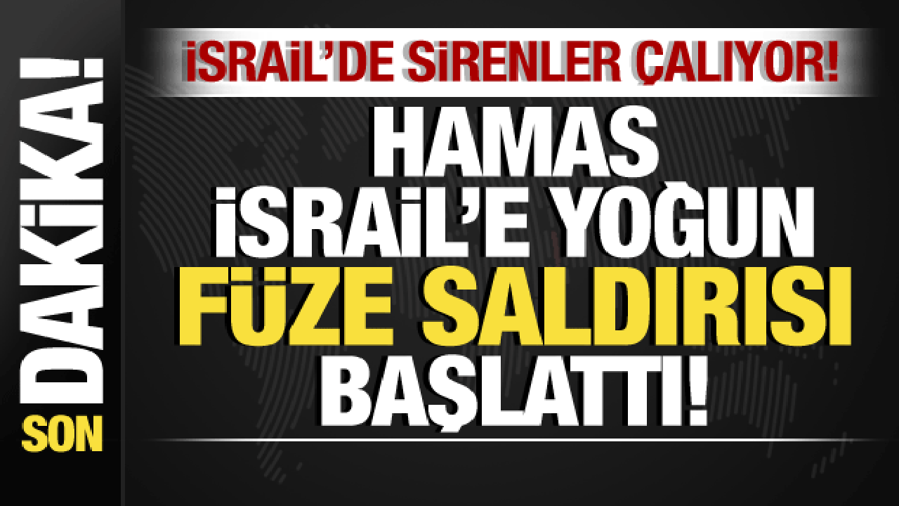İsrail-Filistin savaşı: Hamas harekete geçti! İsrail’de acil durum sirenleri çalıyor!