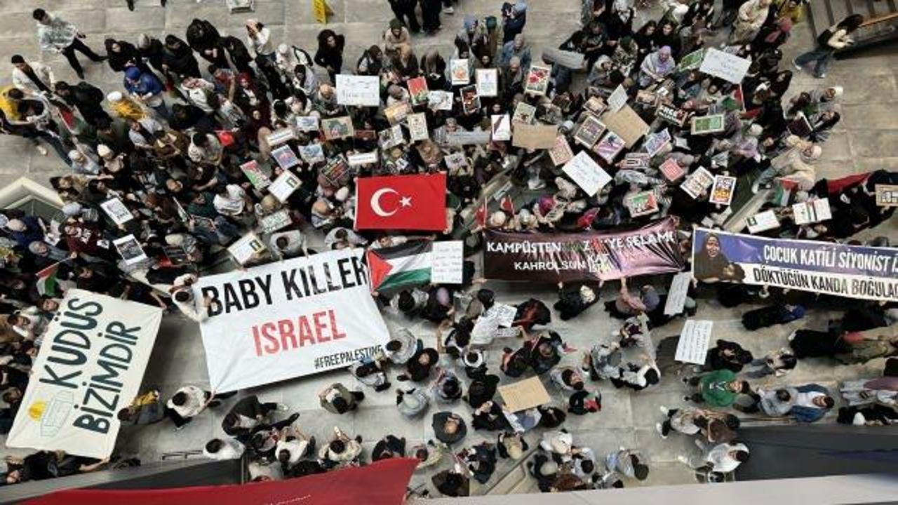 İstanbul Medipol Üniversitesi öğrencilerinden Filistin’e destek eylemi