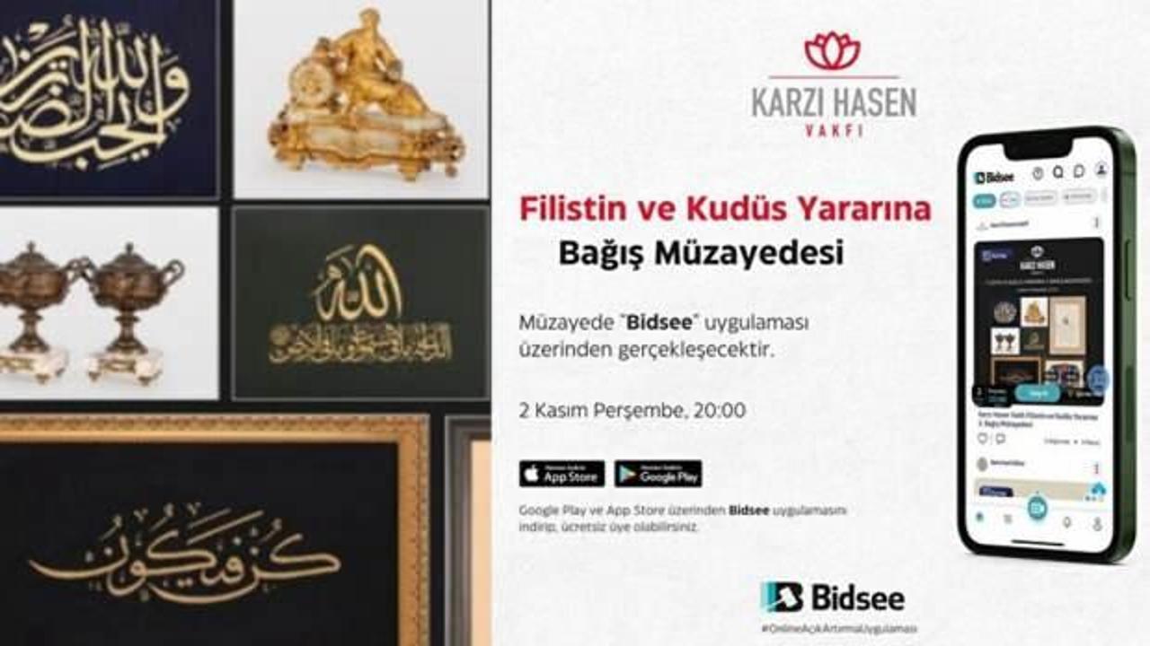 Karzı Hasen Vakfı’ndan anlamlı kampanya! Filistin için müzayede düzenlenecek