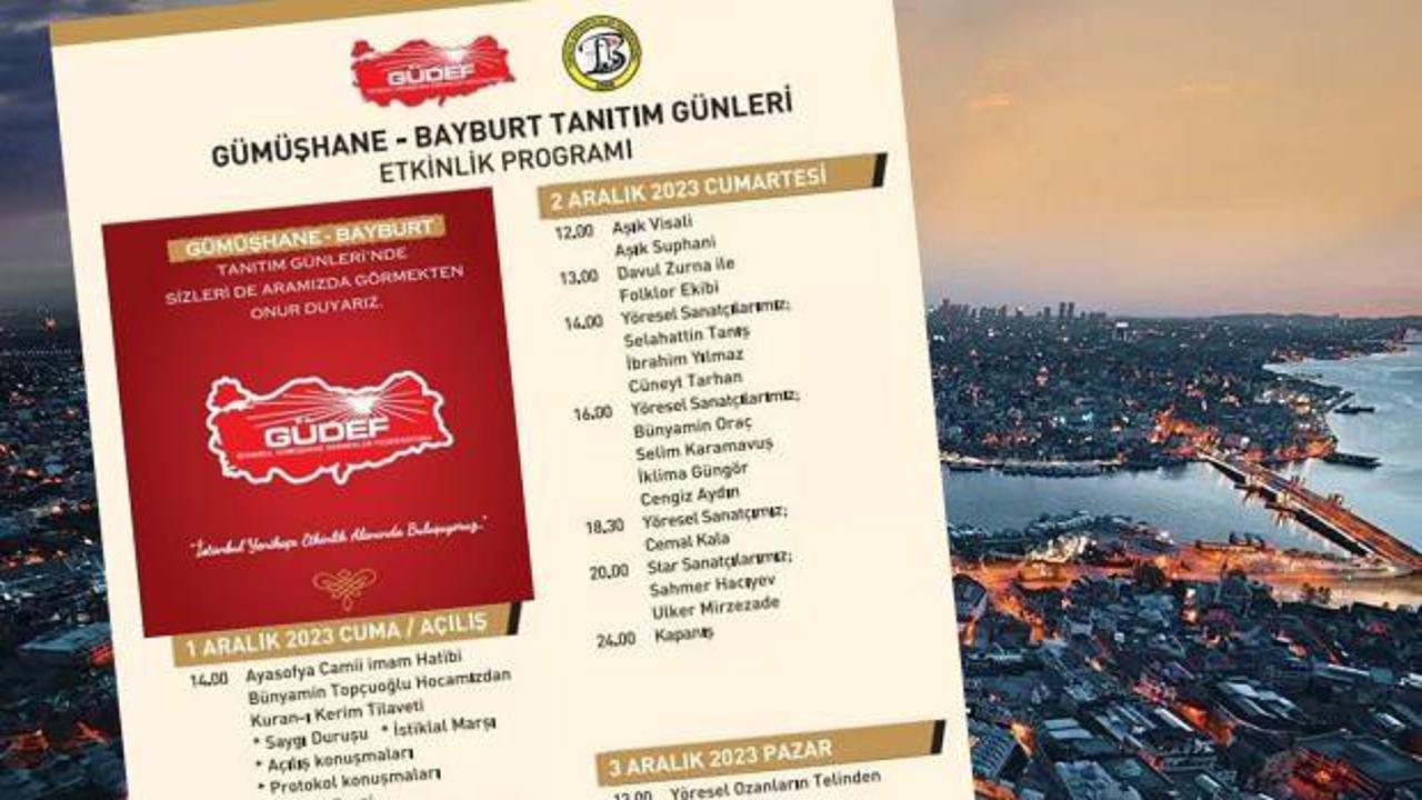 Yenikapı’da kültür şöleni yaşanacak… Bayburt ve Gümüşhane tanıtım günleri kaçmaz
