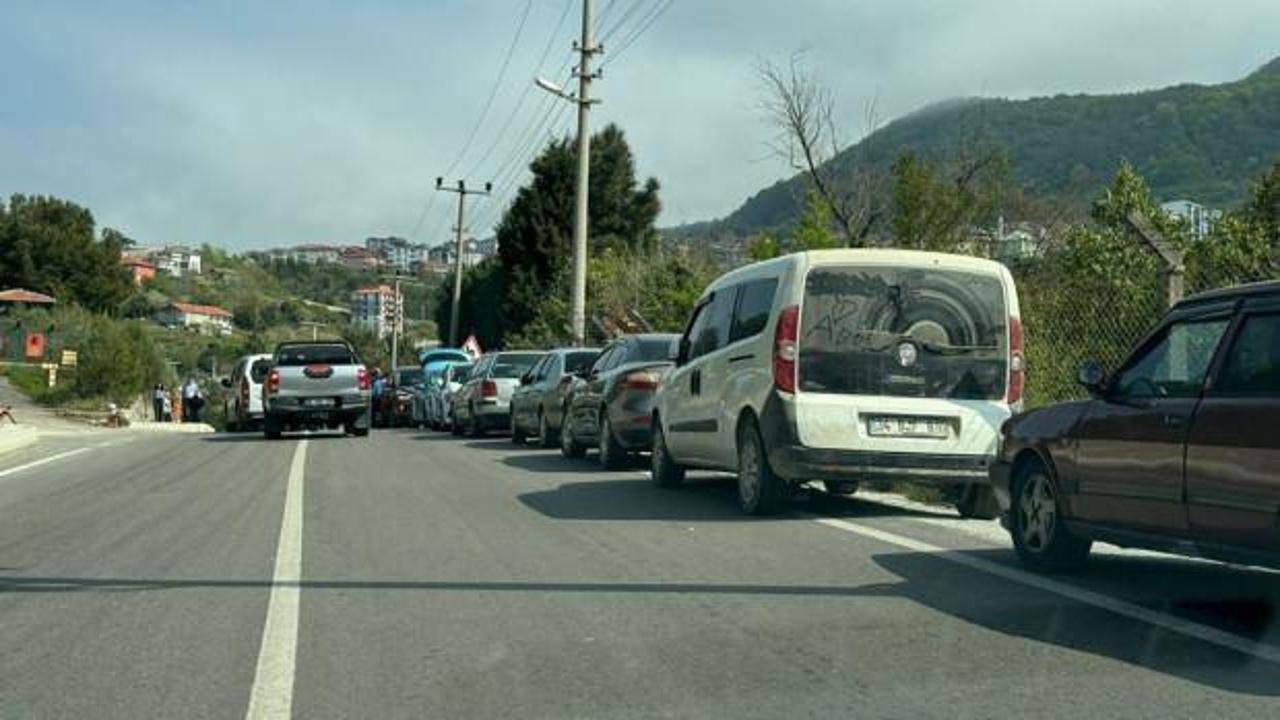 1 günde 20 bin araç gelince ilçeye girişler kapatıldı!