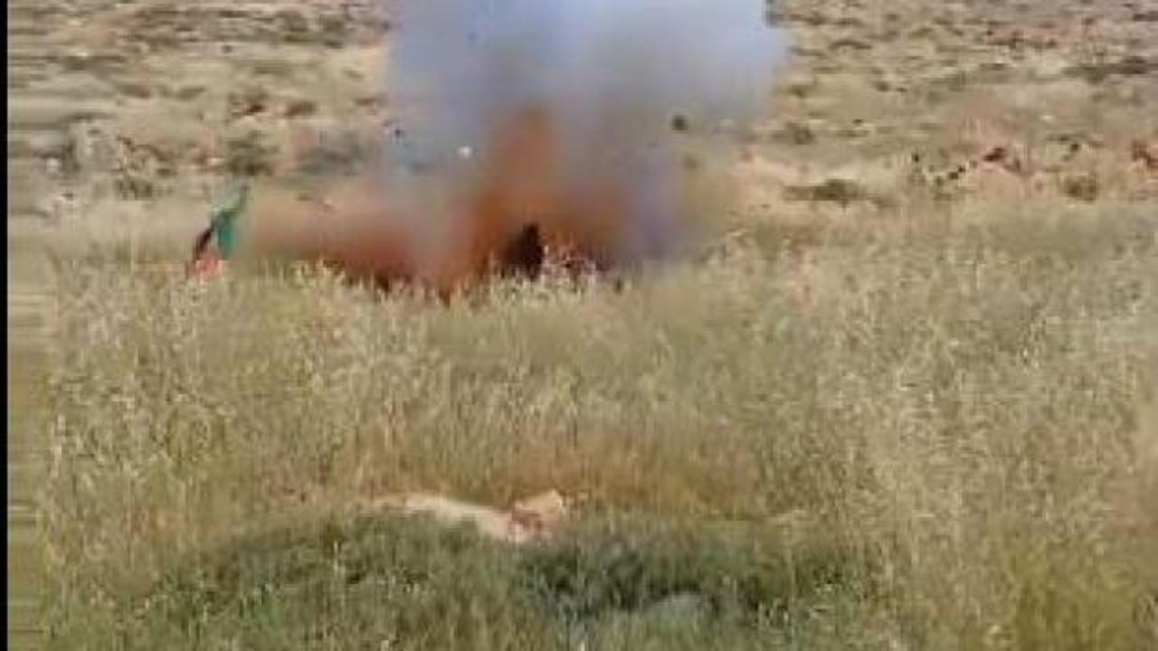 Filistin bayrağına saldıran yasa dışı Yahudi işgalci tuzaklanmış patlayıcıyla yaralandı