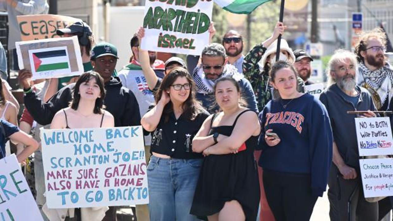 Biden’a memleketinde İsrail protestosu