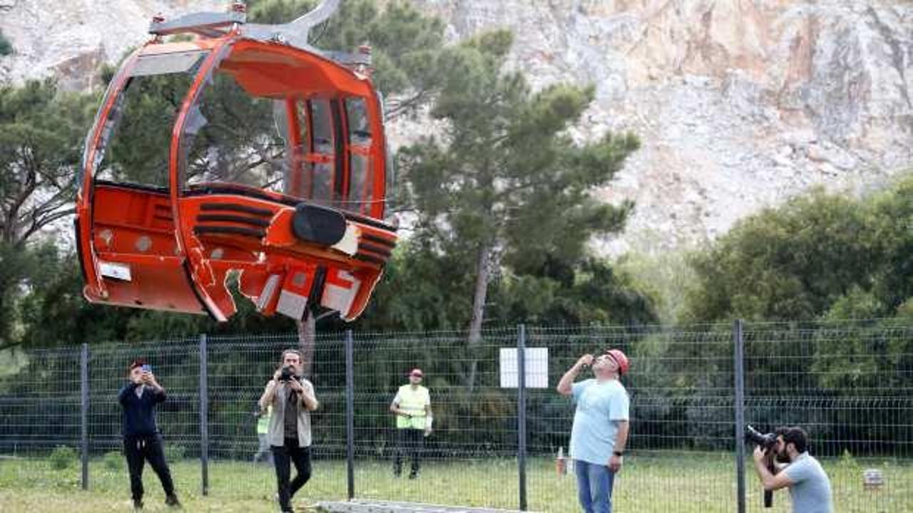 Antalya’da kazanın yaşandığı teleferiğin 36 kabini yere indirildi