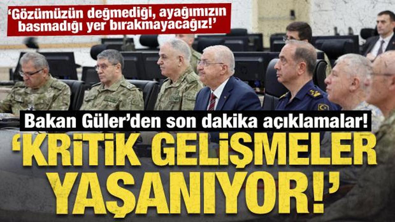 Bakan Güler’den son dakika açıklamalar: Kritik gelişmeler yaşanıyor!