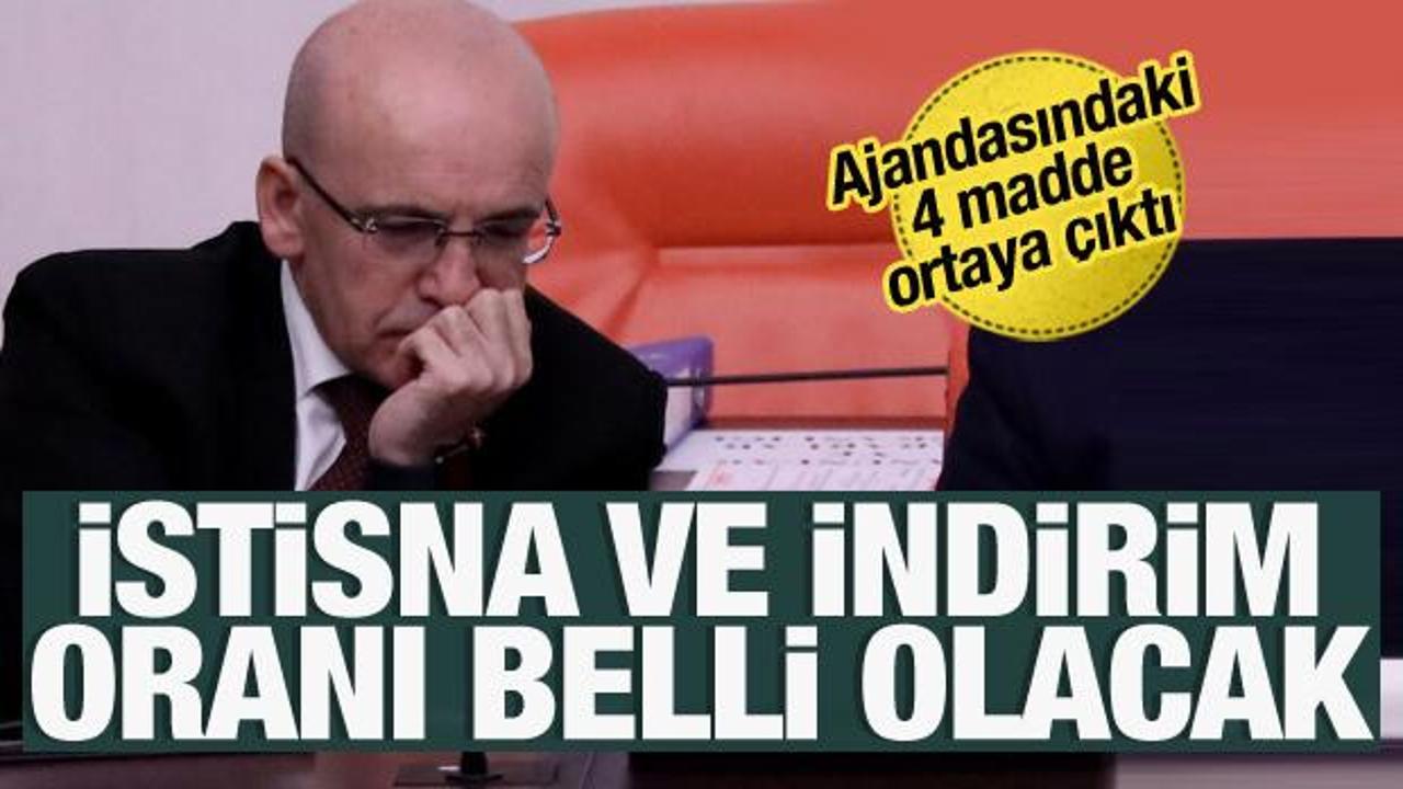 Bakan Şimşek’in ajandası ortaya çıktı! İstisna ve indirim oranı belli olacak