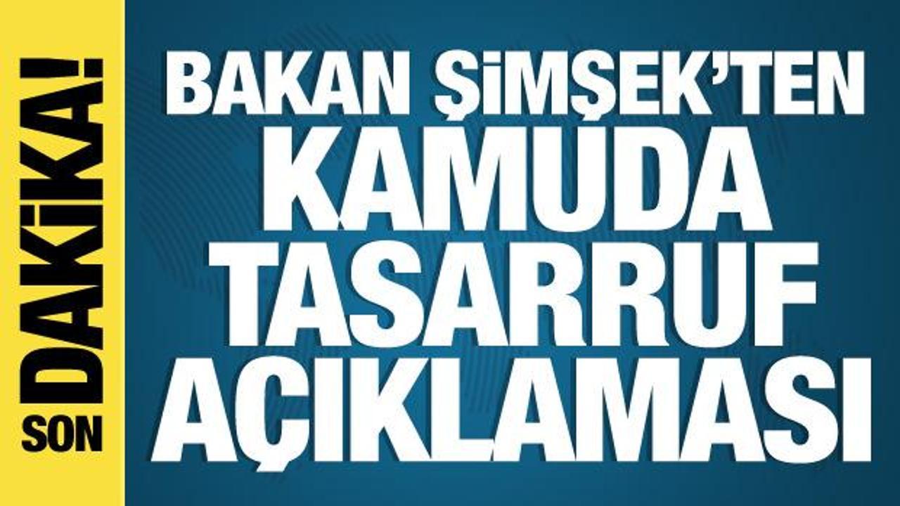 Bakan Şimşek’ten kamuda tasarruf ve enflasyon açıklaması