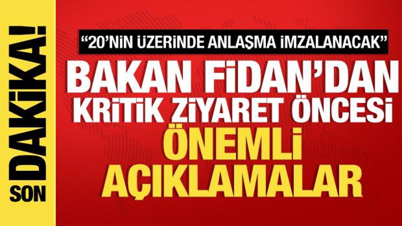 Cumhurbaşkanı Erdoğan Irak’a gidiyor: Bakan Fidan: 20’nin üzerinde anlaşma imzalanacak