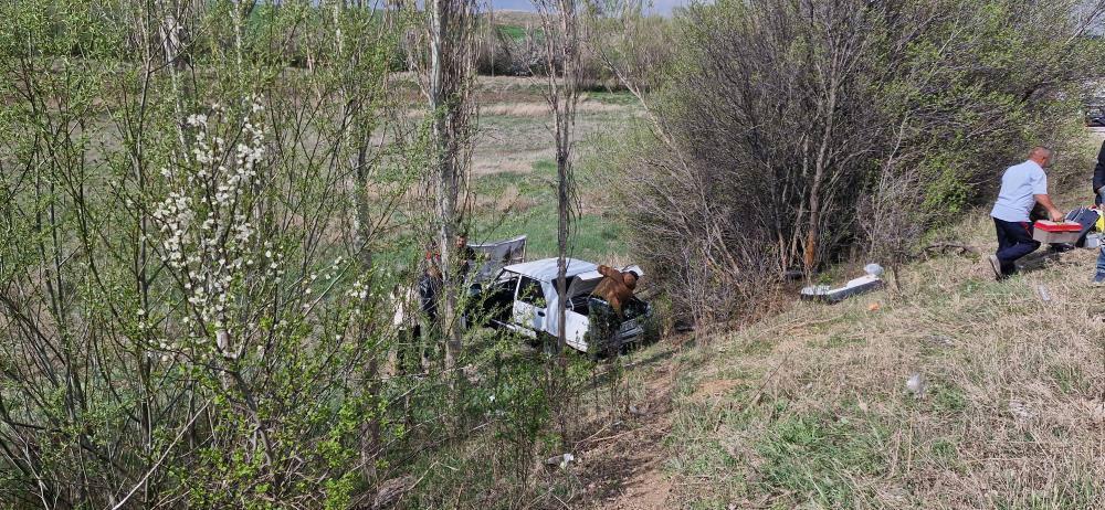 Kontrolden çıkan otomobil tarlaya uçtu: 4 yaralı