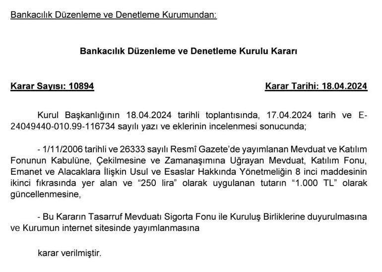 Bankada parası olanlar dikkat! BDDK uyarı mektubu gönderecek