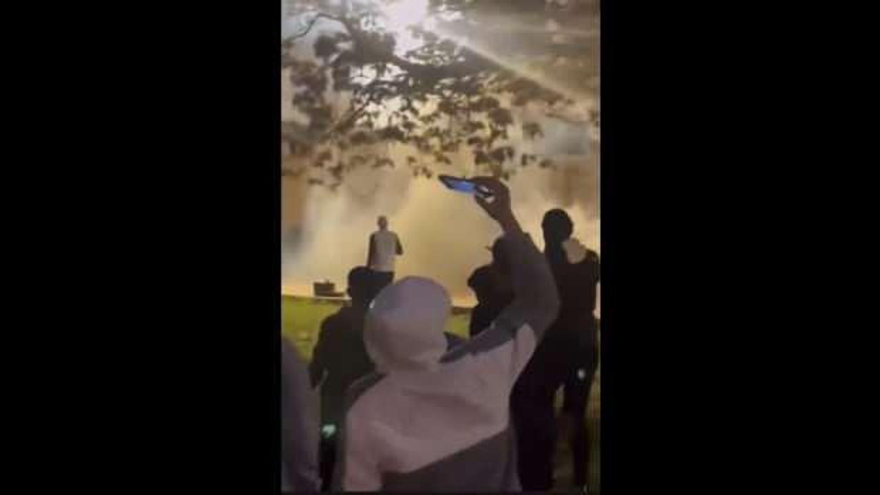 İsrail, Mescid-i Aksa’nın üzerine İHA’larla gaz sıktı