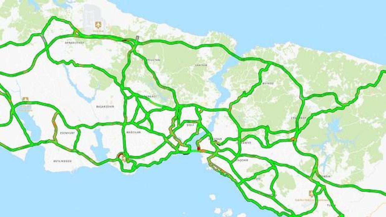 İstanbul trafiği ‘bayram’ etti