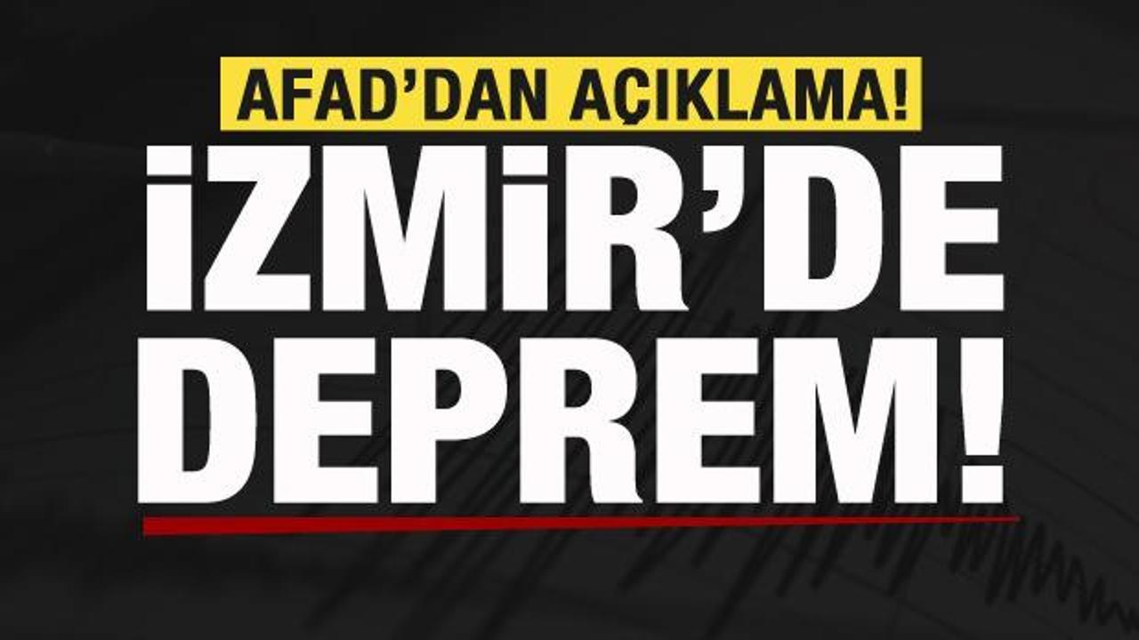 İzmir’de deprem!