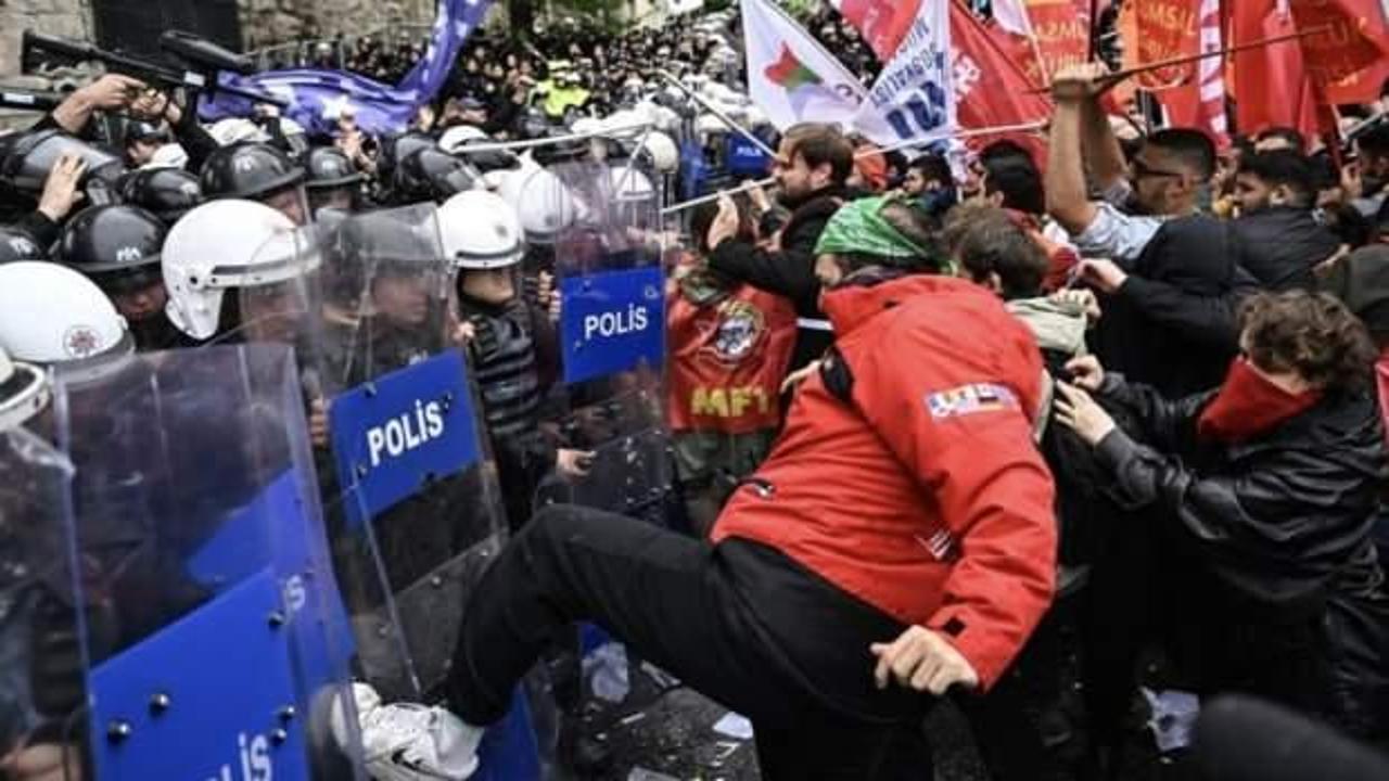 1 Mayıs’ta polis tekmeleyen provokatör Basel’miş!