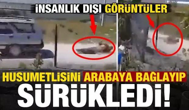 Komşusunu halatla otomobilin arkasına bağlayıp sürükleyen kişi tutuklandı