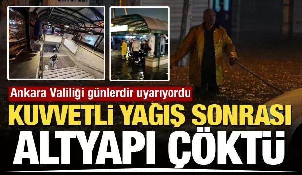 Ankara'da sağanak 2. gününde! Vatandaşların çilesi kamerada