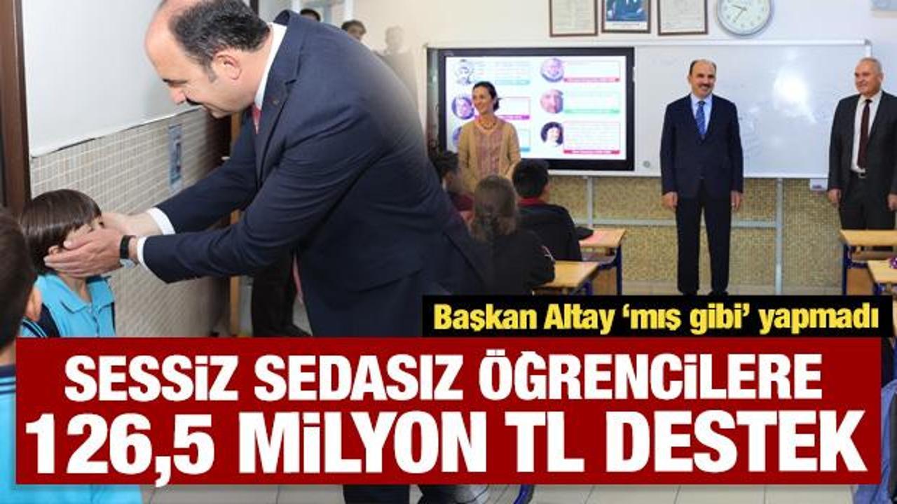 Başkan Altay’dan sessiz sedasız öğrencilere yıllık 126,5 milyon TL destek
