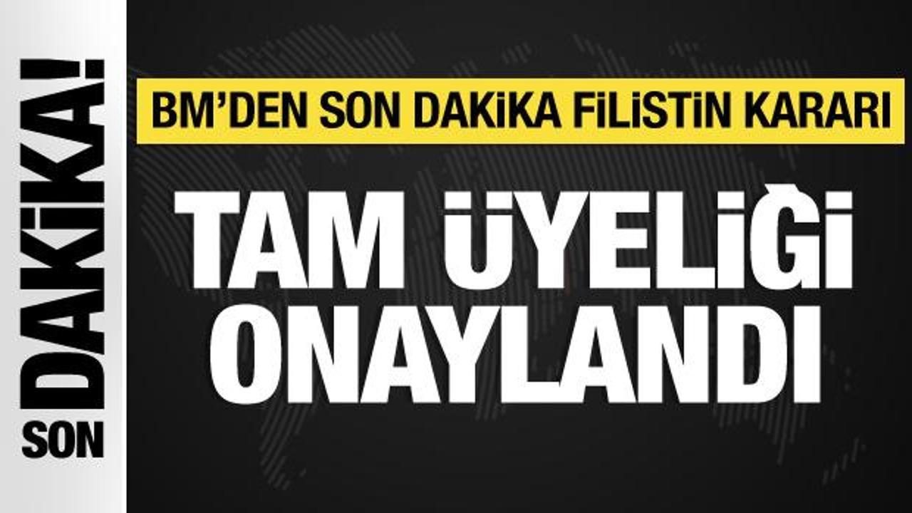 Filistin’in tam üyeliği BM’de kabul edildi