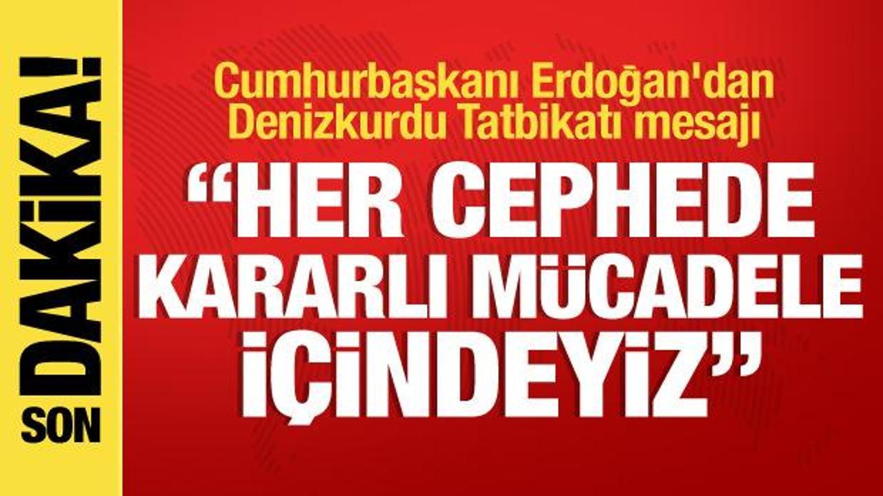 Cumhurbaşkanı Erdoğan’dan Denizkurdu tatbikatı mesajı