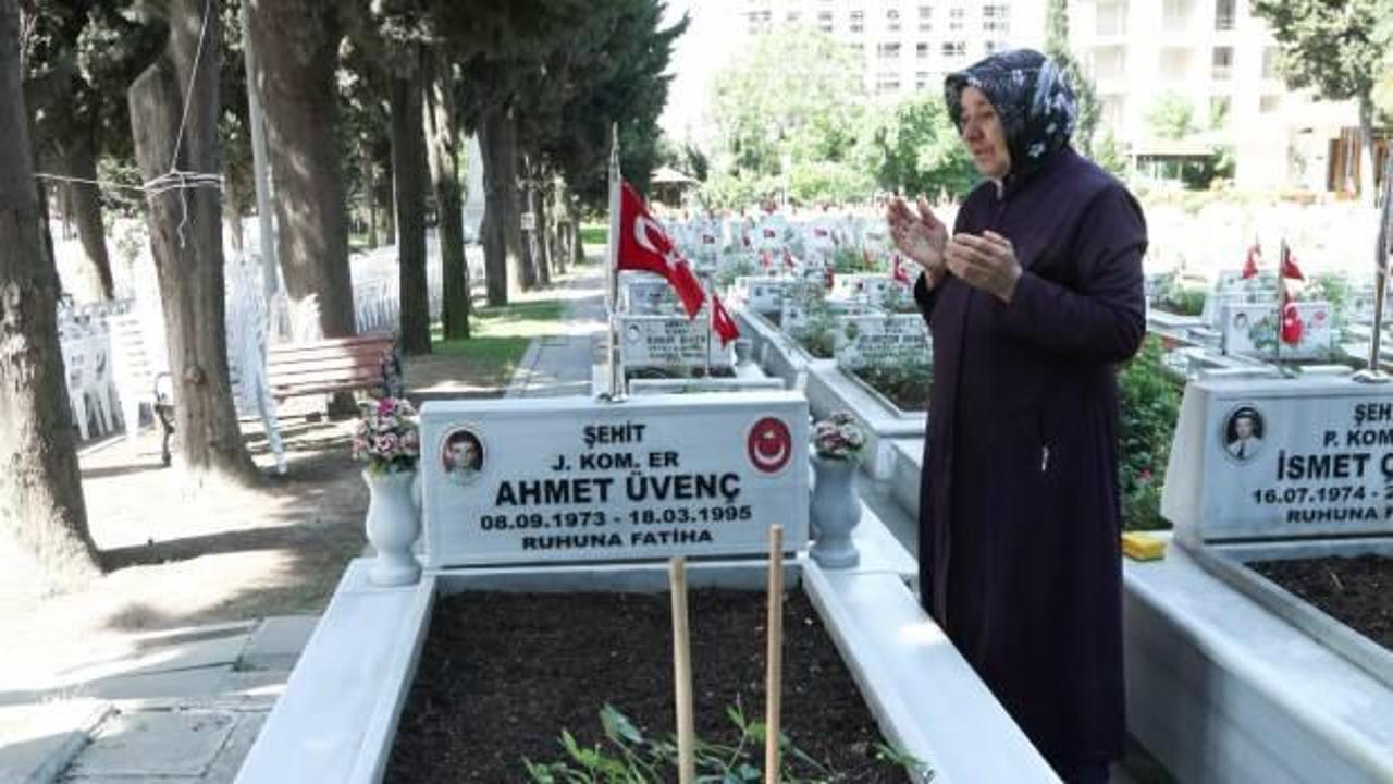 Edirnekapı Şehitliği’nde hüzünlü Anneler Günü