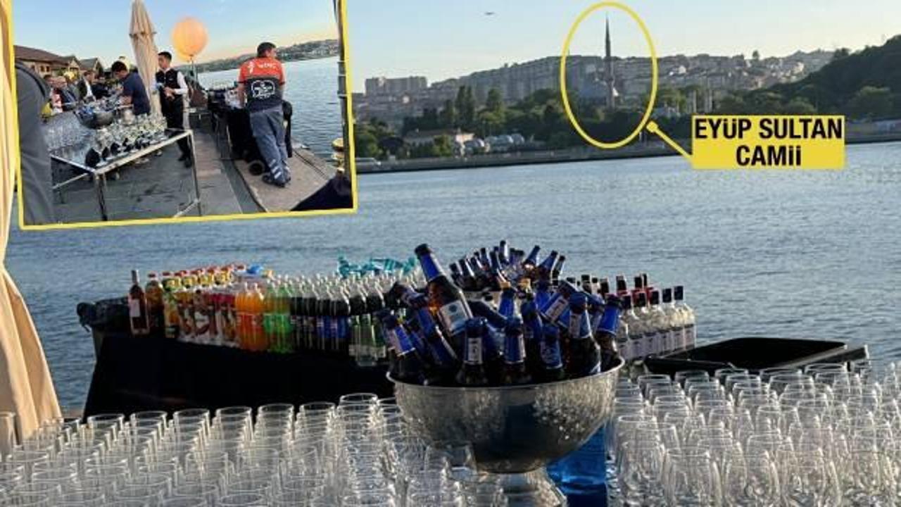 İBB personeli içki servisinde! Eyüp Sultan’a karşı kadeh kaldırdılar