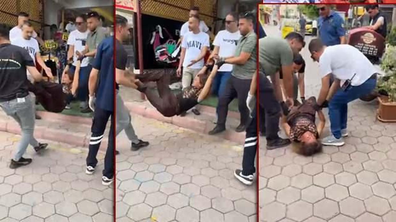 Kimse başa çıkamadı! Mağazadan yaka paça çıkarıldı