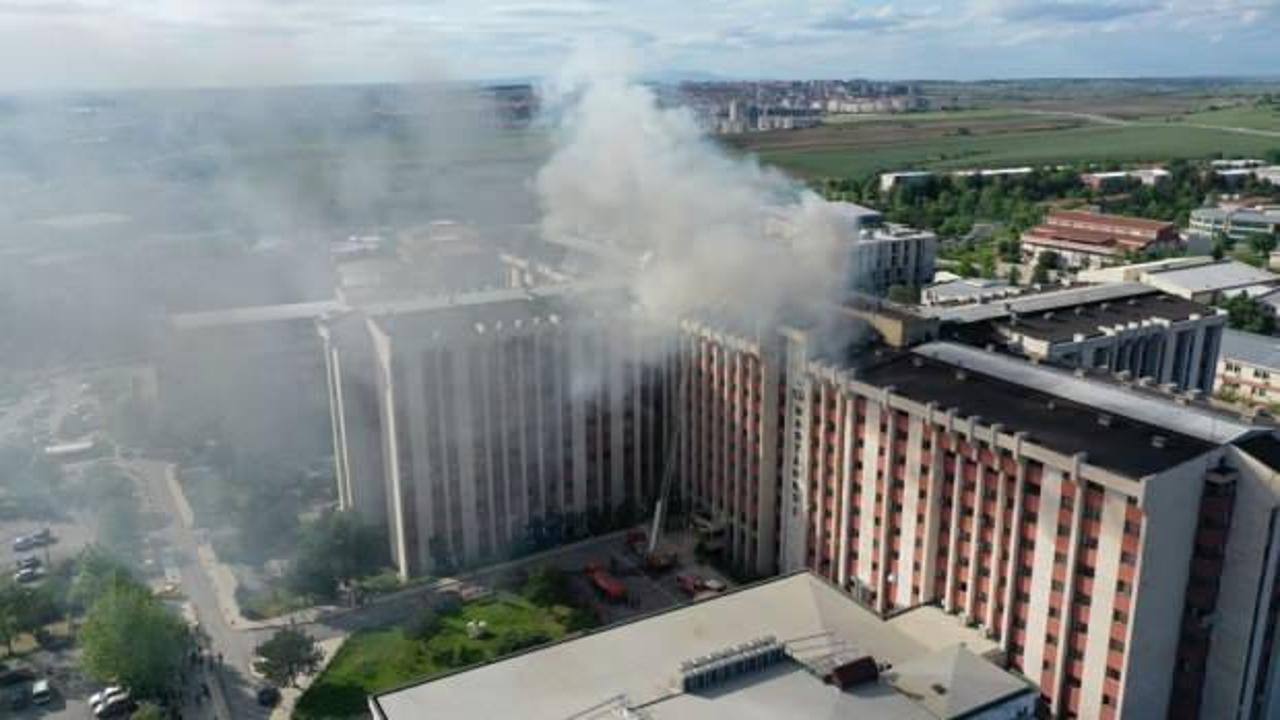 Trakya Üniversitesi Tıp Fakültesi Hastanesi’nde yangın