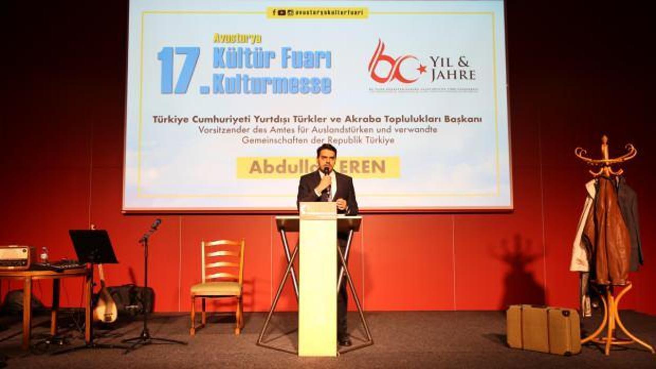 YTB Başkanı Eren ’17. Avusturya Kültür Fuarı’nda konuştu