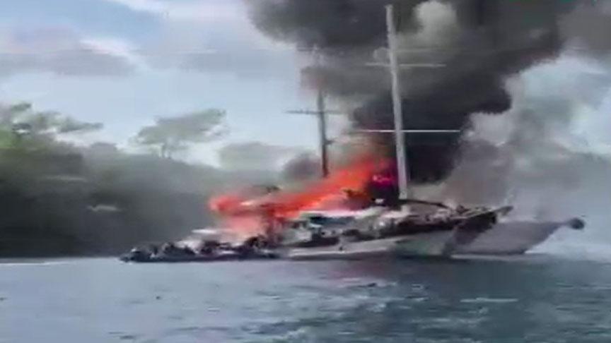 Fethiye’de Gulet Teknesinde Yangın: Ekipler Müdahalede
