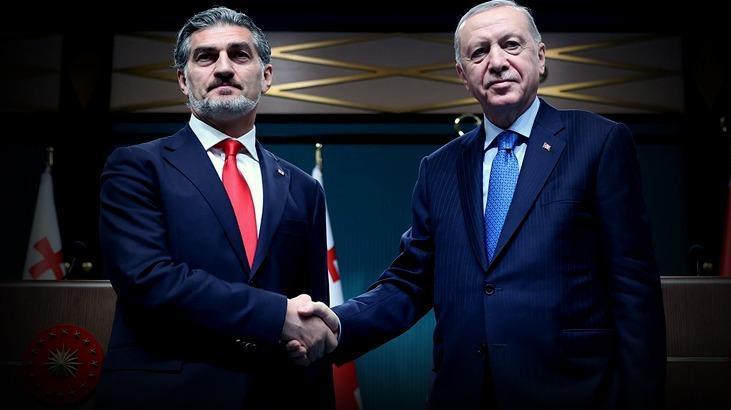 Cumhurbaşkanı Erdoğan, Gürcistan Cumhurbaşkanı Kavelaşvili ile Görüştü