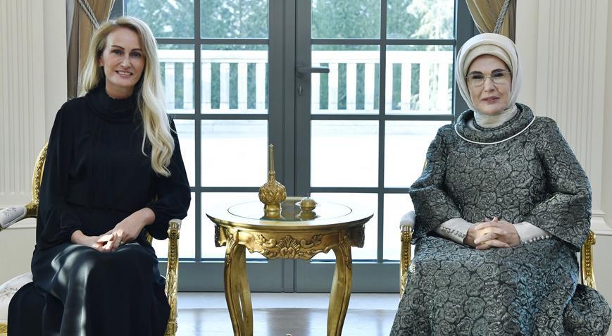 Emine Erdoğan, KKTC Cumhurbaşkanı Eşini Ağırladı