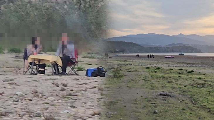 Sapanca Gölü’nde Kuraklık Etkisi: Sular Çekildi, Vatandaşlar Mangal Yapıyor