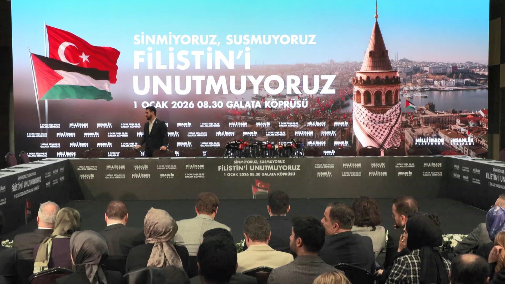 Filistin İçin Ses Birliği: STK’lar, Spor Kulüpleri ve Vakıflar Galata Köprüsü’ne Çağırdı